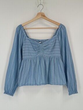 Old Navy Striped Sweetheart Blouse